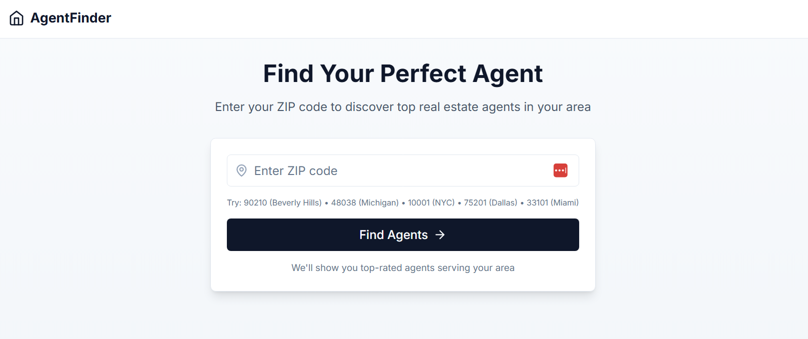 Real Estate Agent Finder